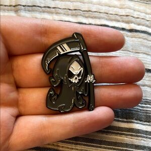Black Grim Reaper Enamel Pin